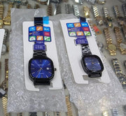 Emza™Casio Black Chain Blue Dial Couple Watch