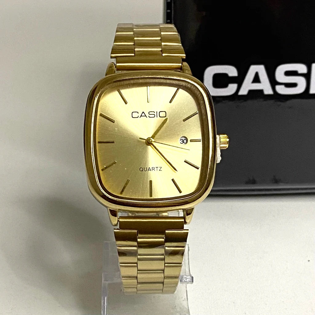 Emza™Casio Watch Gold + Gold – كاسيو ووتش ذهبي + ذهبي