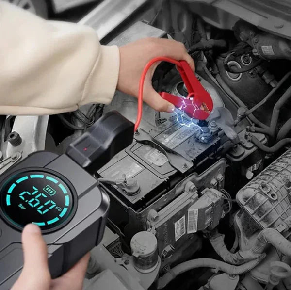 Emza™Jump Starter With Air Pump هيكساليفينغ™ جهاز تشغيل البطارية مع منفاخ هواء