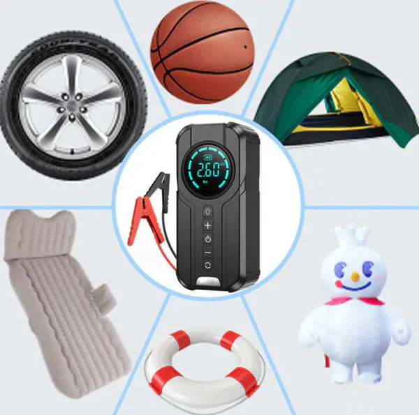Emza™Jump Starter With Air Pump هيكساليفينغ™ جهاز تشغيل البطارية مع منفاخ هواء